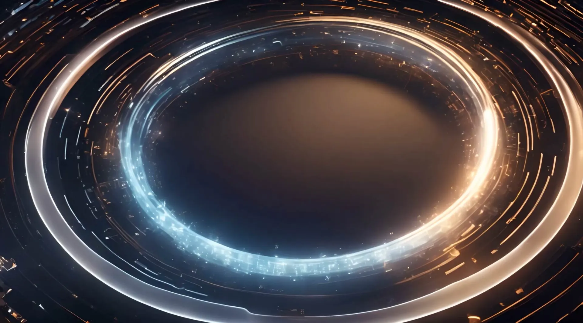 Futuristic Orbit Rings Sci-Fi Backdrop Loop